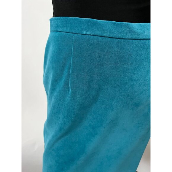Leslie Fay Womens Turquoise Pencil Skirt 6P Polyester/Spandex Mid-Length - Picture 8 of 16